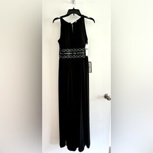 Beaded Black Gown by R&M Richards NEW